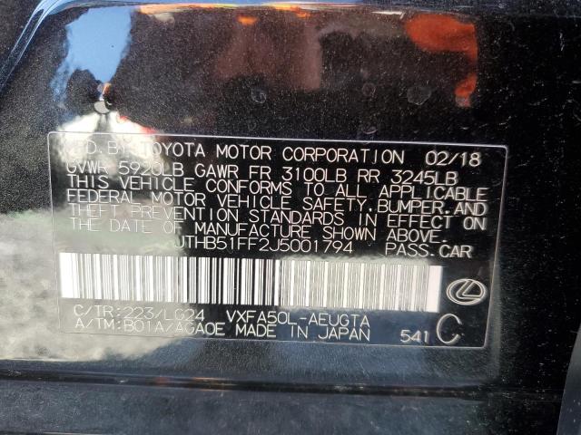 2018 LEXUS LS 500 BAS JTHB51FF2J5001794