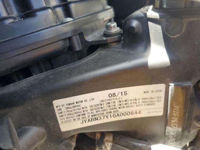 2016 YAMAHA FJ09 C JYARN37Y1GA000644