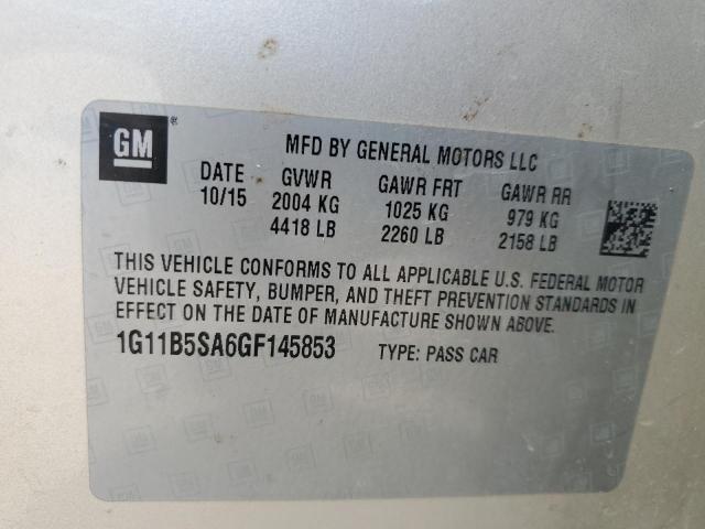 2016 CHEVROLET MALIBU LIM - 1G11B5SA6GF145853