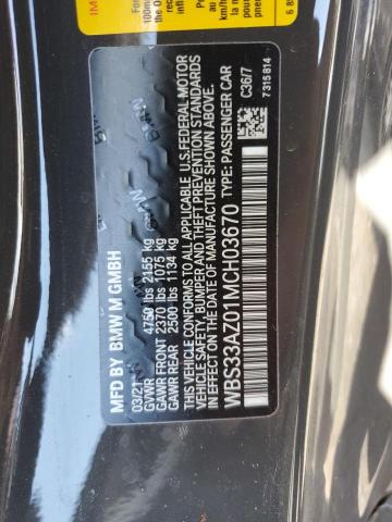 2021 BMW M4 COMPETI WBS33AZ01MCH03670