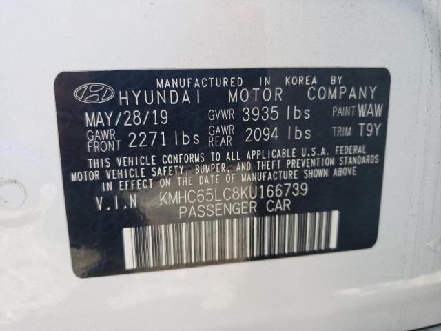 2019 HYUNDAI IONIQ BLUE - KMHC65LC8KU166739