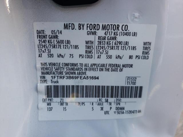 2015 FORD F350 1FTRF3B69FEA51694