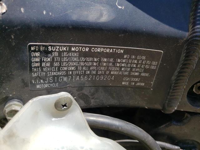 2006 SUZUKI GSX1300 R JS1GW71A562109204