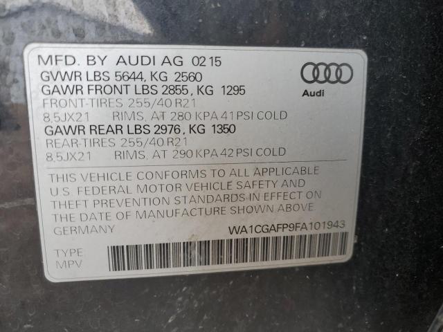2015 AUDI SQ5 PREMIU WA1CGAFP9FA101943