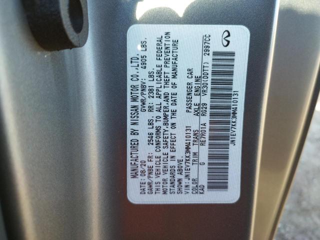 2021 INFINITI Q60 LUXE JN1EV7KK3MM410131