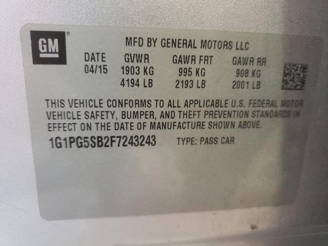 2015 CHEVROLET CRUZE LTZ - 1G1PG5SB2F7243243