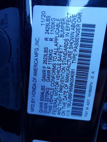 2021 ACURA TLX ADVANC 19UUB6F66MA004081