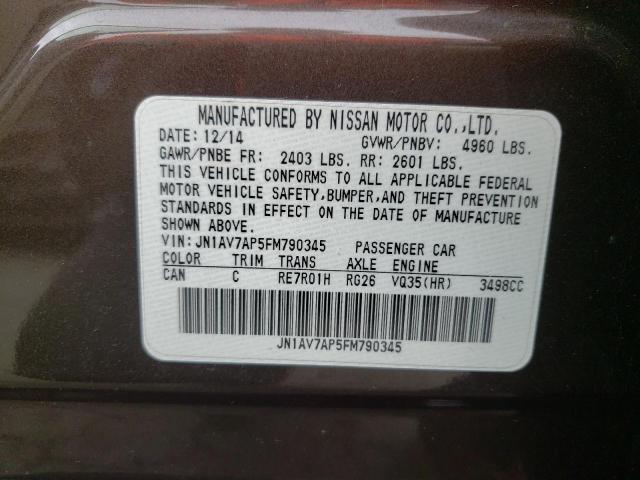 2015 INFINITI Q50 HYBRID JN1AV7AP5FM790345