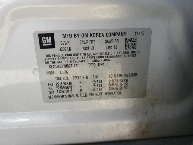 2017 BUICK ENCORE PRE - KL4CJASB7HB071477