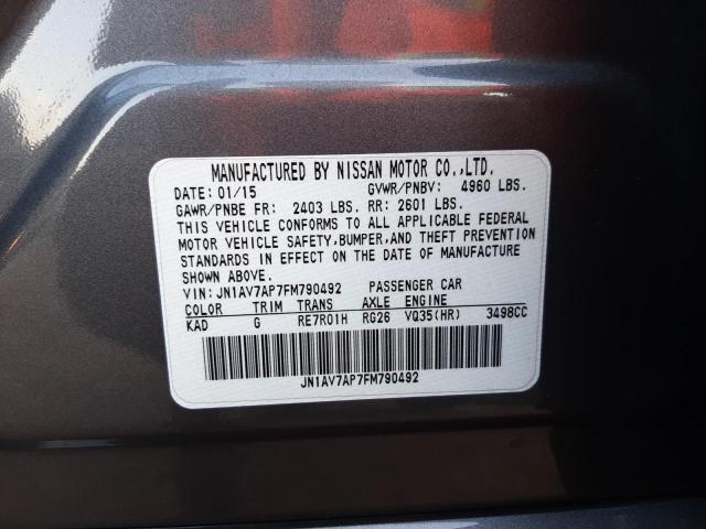 2015 INFINITI Q50 HYBRID JN1AV7AP7FM790492