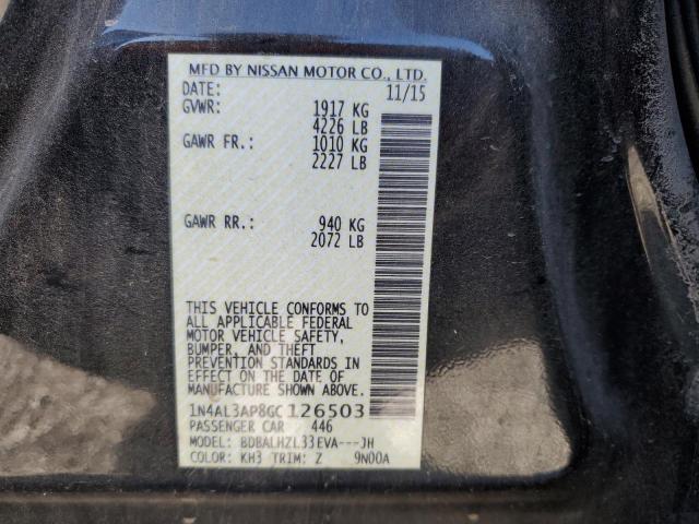 2016 NISSAN ALTIMA 4D 1N4AL3AP8GC126503