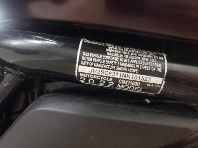 2022 HONDA CMX1100 D JH2SC8311NK101523