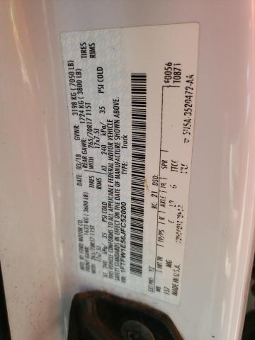 2018 FORD F150 SUPER 1FTFW1E56JFC52000