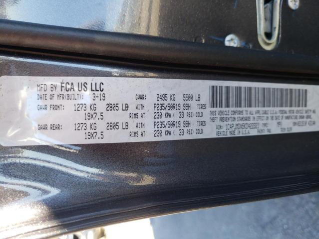 1C4PJMDX5KD422321 Jeep Cherokee Limited