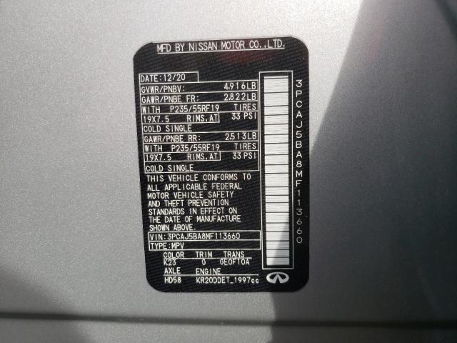 2021 INFINITI QX50 LUXE 3PCAJ5BA8MF113660