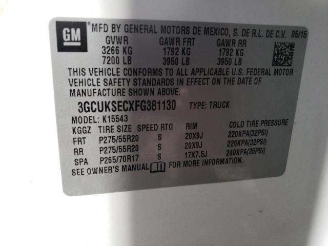 2015 CHEVROLET SILVERADO2 3GCUKSECXFG381130
