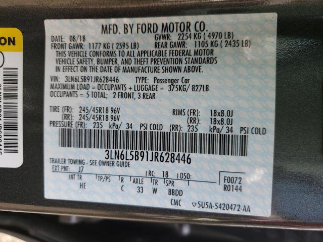 2018 LINCOLN MKZ PREMIE 3LN6L5B91JR628446