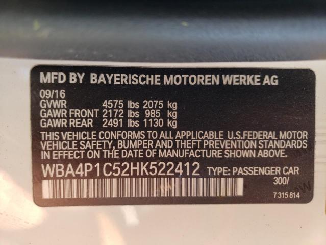 2017 BMW 440I WBA4P1C52HK522412