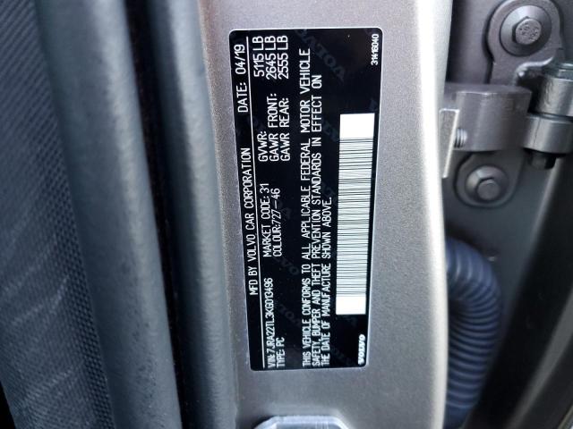 2019 VOLVO S60 T6 INS 7JRA22TL3KG013496