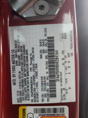 2017 FORD FUSION ENE 3FA6P0H98HR284164