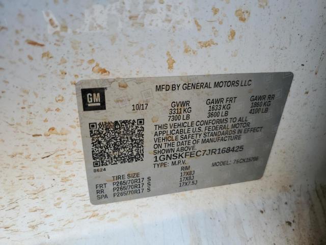 2018 CHEVROLET TAHOE SPEC 1GNSKFEC7JR168425