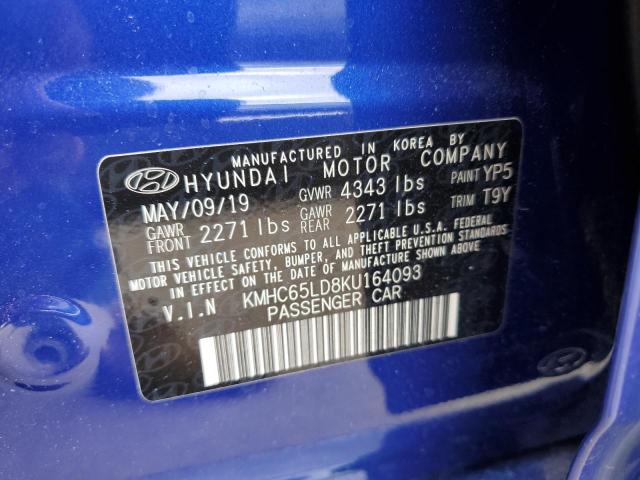 2019 HYUNDAI IONIQ KMHC65LD8KU164093