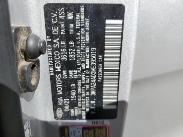 3KPA24AD3ME395019 KIA RIO LX