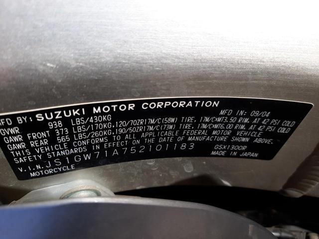 2005 SUZUKI GSX1300 RK JS1GW71A752101183