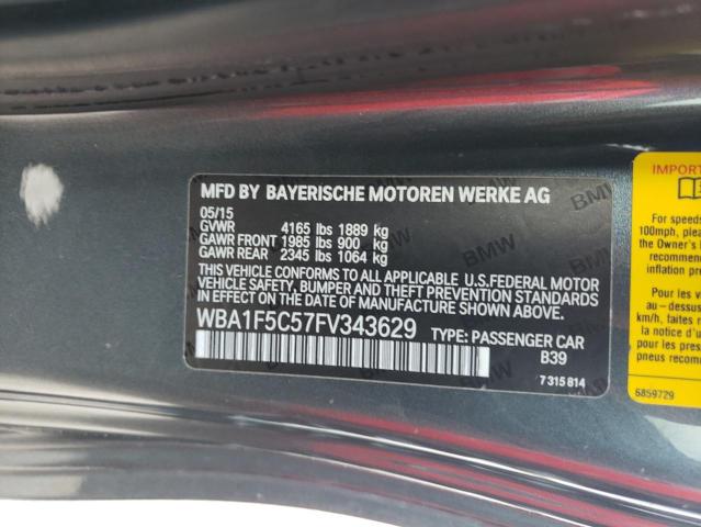 2015 BMW 228 I WBA1F5C57FV343629