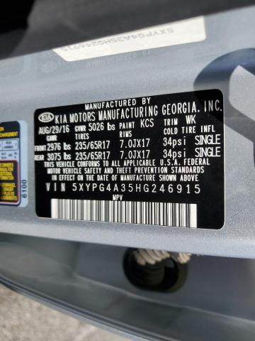 5XYPG4A35HG246915 KIA SORENTO LX