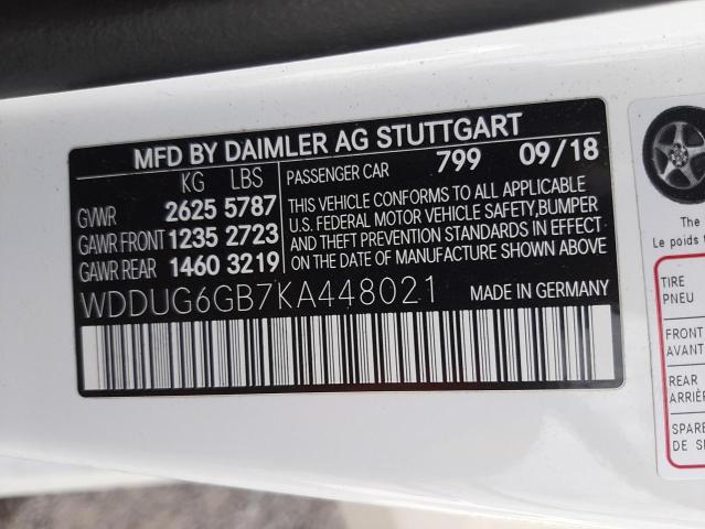 2019 MERCEDES-BENZ S 450 WDDUG6GB7KA448021