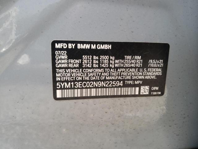 2022 BMW X3 M 5YM13EC02N9N22594
