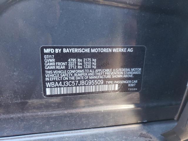 2018 BMW 430XI GRAN - WBA4J3C57JBG95509