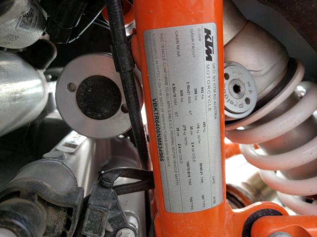 2022 KTM 890 ADVENT VBKTR6406NM834966