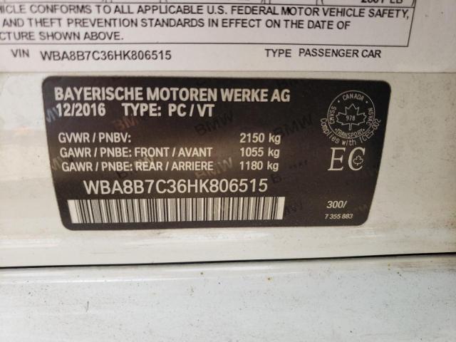 2017 BMW 340 XI WBA8B7C36HK806515