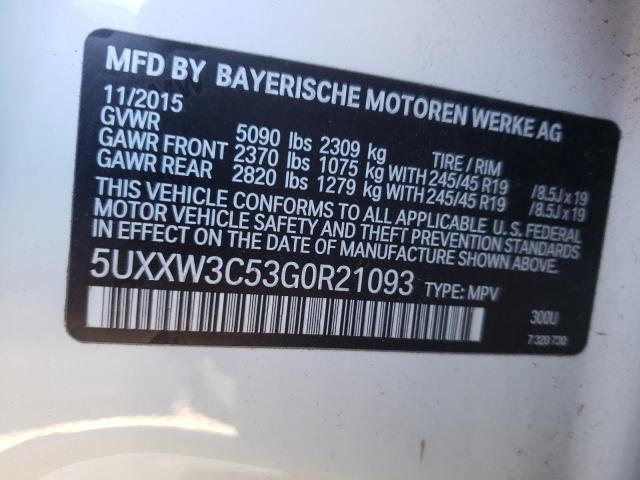 2016 BMW X4 XDRIVE2 - 5UXXW3C53G0R21093