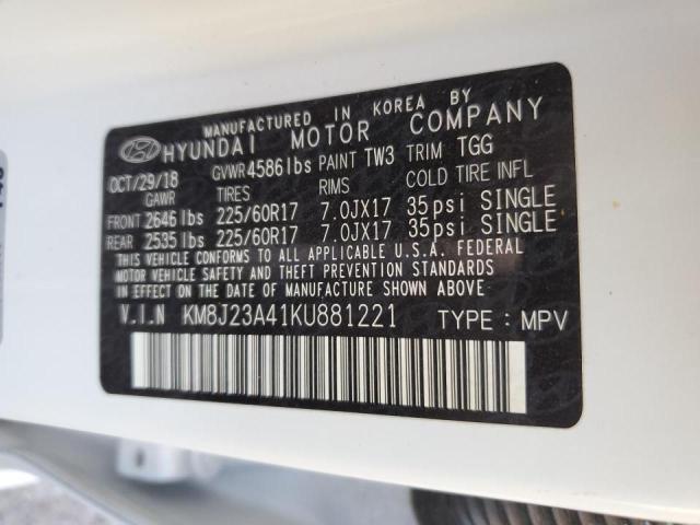 2019 HYUNDAI TUCSON SE - KM8J23A41KU881221