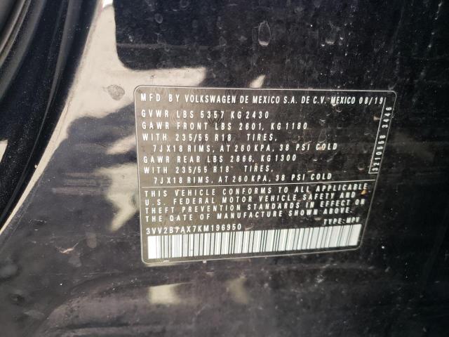 2019 VOLKSWAGEN TIGUAN SE - 3VV2B7AX7KM196950