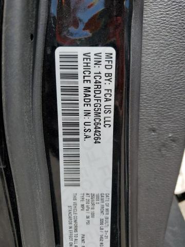 2021 DODGE DURANGO PU 1C4RDJFG5MC644264