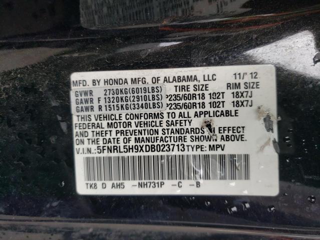 VIN 5FNRL5H9XDB023713 2013 HONDA ODYSSEY no.10