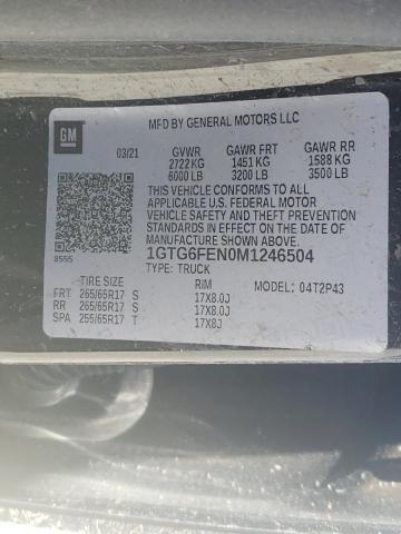2021 GMC CANYON AT4 1GTG6FEN0M1246504
