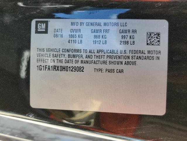 2017 CHEVROLET CAMARO LS - 1G1FA1RX0H0129082
