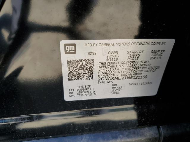 2022 CHEVROLET EQUINOX RS 2GNAXMEV1N6131150
