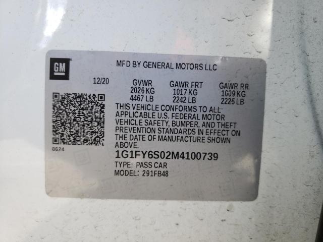2021 CHEVROLET BOLT EV 1G1FY6S02M4100739