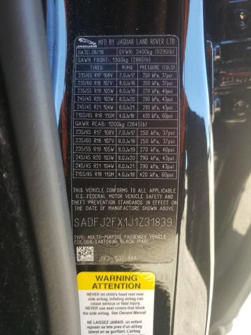 2018 JAGUAR E-PACE S SADFJ2FX1J1Z31839