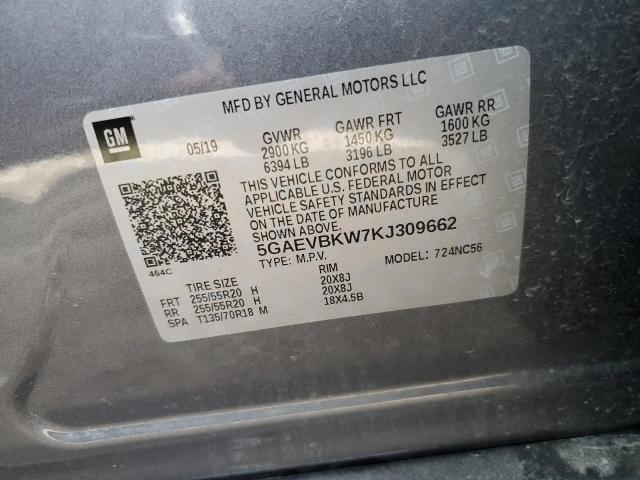 2019 BUICK ENCLAVE PR 5GAEVBKW7KJ309662