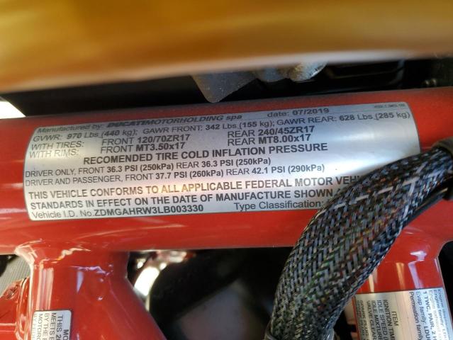 2020 DUCATI DIAVEL 126 ZDMGAHRW3LB003330