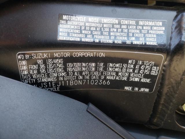 2022 SUZUKI GSX1300 RR JS1EJ11B0N7102366