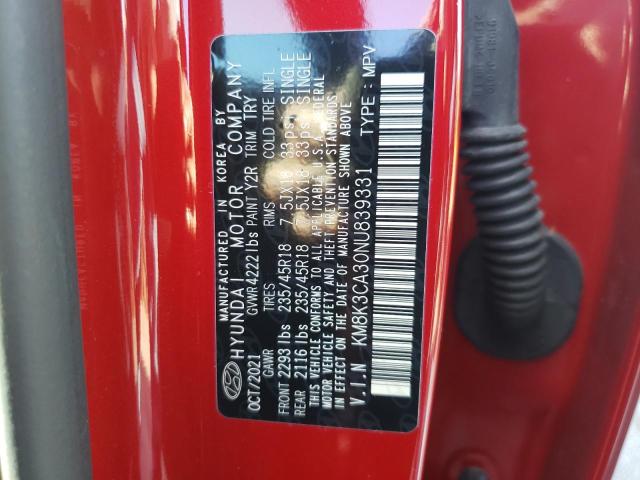 2022 HYUNDAI KONA N LIN KM8K3CA30NU839331