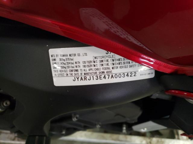 2007 YAMAHA FZ6 SHG JYARJ13E47A003422